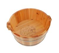 LIFKOME Vasca Pediluvio in Legno Naturale Profonda per Pedicure e Massaggio Piedi Secchio Portatile e Leggero per Relax Casa e Sauna Design Solido e Tradizionale