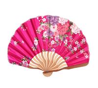 LIFKOME Ventaglio pieghevole giapponese, 2 pezzi, design unico e creativo per le donne, rosa, decorazione elegante e accessorio fotografico