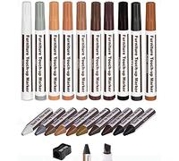 Lifreer - Pennarelli per mobili, 21 pezzi, per la riparazione di graffi per pavimenti, pennarelli per legno e bastoncini di cera con temperamatite per riparazione di funiture, graffi sul pavimento.