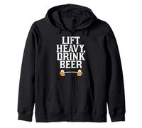 Lift Heavy Drink Beer Working out Maglietta per Esercizi Felpa con Cappuccio