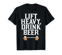 Lift Heavy Drink Beer Working Out Maglietta per esercizi Maglietta