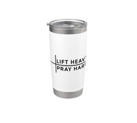 Lift Heavy Pray Hard Bicchiere termico in acciaio inox doppia parete