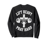 Lift Heavy Pray Hard Christian Workout Gym Apparel Men Felpa