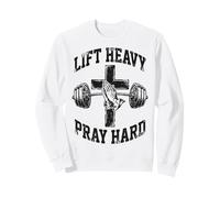 Lift Heavy Pray Hard Christian Workout Gym Apparel Men Felpa