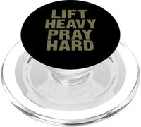 Lift Heavy Pray Hard - Faith Meets Fitness PopSockets PopGrip per MagSafe