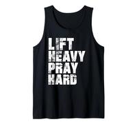 Lift Heavy Pray Hard, Gym Christian Gift for Christian Canotta