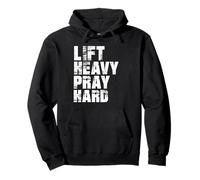 Lift Heavy Pray Hard, Gym Christian Gift for Christian Felpa con Cappuccio