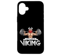 Lift like a Viking Workout Gym Weightlifter Humor Design Custodia per iPhone 16 Plus