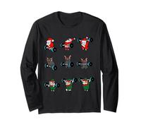 Lifting Frenchie Xmas Maglia a Manica