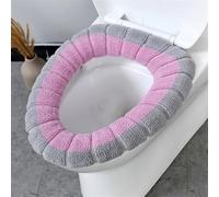 Lifup Coprisedile per WC Universale, Morbido Lavabile Cuscino del Sedile per Toilette Grigio Rosa 32 x 32 cm