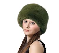 Lifup Donna Cappello Cosacco in Pelliccia Sintetica, Caldo Berretto in Stile Russo, Cappellini Invernali Verde Militare