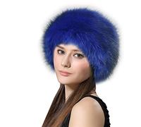 Lifup Donna Cappello Cosacco in Pelliccia Sintetica, Caldo Berretto in Stile Russo, Cappellini Invernali Blu Nero