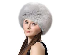 Lifup Donna Cappello Cosacco in Pelliccia Sintetica, Caldo Berretto in Stile Russo, Cappellini Invernali Grigio Chiaro 3