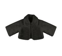 Lifup Giacca in Finta Pelliccia Bimba e Bambina Mantella con Manica Lunga Coprispalle Bolero Caldo e Morbido para Vestido Fiesta Abrigo Invierno Nero 4-5 anni