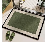 Lifup Tappeti Bagno in Microfibra, Tappeto Muschio per Camera, Spesso e Assorbente per Pavimento, Vasca, Doccia Verde 5 60 x 90 cm