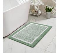 Lifup Tappeti Bagno, Tappeto Bagno a Peluche in Microfibra Morbida e Assorbente, Lavabile per Pavimento Bagno, Vasca e Doccia Verde 60 x 90 cm