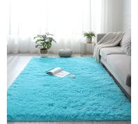 Lifup Tappeti Salotto Shaggy Tappeto a Pelo Lungo Tappeto Peloso, Tappeto Morbido e Soffice per la Camera da Letto, Morbidi Tappeti Antiscivolo Lavabili Blu 180 x 200 cm