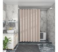 Lifup Tenda Doccia Antimuffa in Tessuto di Biancheria Beige - Con Anelli, Idrorepellente e Lavabile - Per Bagno 200x240cm