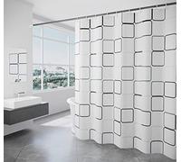 Lifup Tenda Doccia Antimuffa in Tessuto di Poliestere - Idrorepellente e Lavabile per Bagno - Bianco 200x240cm Con Anelli