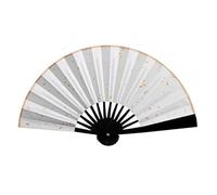 Lifup Ventaglio Bambu a Mano Ventaglio Pieghevole in Legno per Ballare Foto Puntelli Decorazione da Parete Accessori da Sposa Nero-20 cm