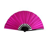 Lifup Ventilatore a Mano Olografico, Grande Ventaglio Pieghevole con Glitter per Festival Musicali, Matrimoni, Decorazione per Spettacoli Rosa Shocking