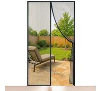 Lifup Zanzariera Magnetica Porta Finestra, Tenda con Magneti Anti Zanzare, Facile da Installare, Non è Necessario Praticare Fori, Camere da Letto e Porte Scorrevoli Grigio 90x120cm