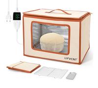 LIFVCNT Contenitore pieghevole per la fermentazione del pane con temperatura di 20-55 °C e timer da 0-99 ore, con griglia + vassoio, per fare pane, pizza, yogurt, kombucha e molto altro ancora