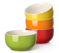 LIFVER Bowl Colazione, 600 ml Ciotola Ceramica Set di 4, Cereali Colazione Scodella Colorate per Zuppe, Gelato, Dessert, Snack, Riso, Aperitivo, Adatti al Microonde e alla Lavastoviglie