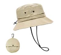 lifwimner Cappello da Sole Uomo Donna, Cappello Pescatore a Rete Traspirante Pieghevole, Cappello Safari Bucket Hat Impermeabile Boonie Hat per Campeggio Safari(Khaki)