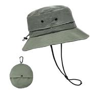 lifwimner Cappello da Sole Uomo Donna, Cappello Pescatore a Rete Traspirante Pieghevole, Cappello Safari Bucket Hat Impermeabile Boonie Hat per Campeggio Safari(Verde)
