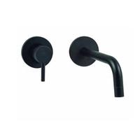 Paffoni Light - Miscelatore da lavabo con corpo incasso, montaggio a 2 fori, nero opaco LIG007NO70