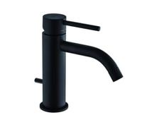 LIG075NO Miscelatore lavabo con scarico automatico nero opaco - Light PAFFONI