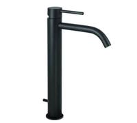 LIG085NO Miscelatore lavabo prolungato scarico auto nero opaco Light PAFFONI
