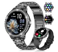 LIGE 1.32" HD Orologio da donna con chiamata Bluetooth, Smartwatch IP68 con funzione femminile/120+ modalità sport/frequenza cardiaca/sonno/ciclo mestruale/contapassi calorie per Android iOS Nero