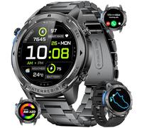 LIGE GPS smartwatch uomo 1.43'' Amoled Display 170+ modalità Sport Smart Watch, 5ATM/IP68 Impermeabile Fitness Tracker Nuoto Orologio Sportivo Orologio Fitness con Monitor Sonno/Bussola per Android
