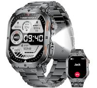 LIGE Militare Smartwatch Uomo, 2.13" AMOLED Orologio Smartwatch Uomo con LED Torcia, Chiamate Bluetooth,110+ Modalità Sportive,450mAh, 24/7 Sonno/Cardiofrequenzimetro/SpO2 per Android IOS