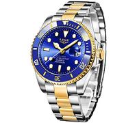 LIGE Orologio da Uomo in Acciaio Inossidabile sportivo Cronografo Analogico al quarzo impermeabile calendario da lavoro orologio