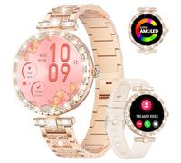 LIGE Orologio intelligente da donna con funzione telefonica, 1,19" AMOLED Fitness Tracker con 100+ modalità sportive, frequenza cardiaca 24H, ciclo mestruale, IP68 Diamon Smart Watch per Android iOS,