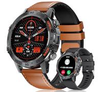 LIGE Orologio Smartwatch Uomo, 1.39" Smart Watch con Frequenza Cardiaca, Pressione Sanguigna, SpO2, Durata del sonno, 300+ Quadranti, 100+ Sports Fitness Tracker per Android iOS, IP67, Marrone