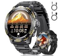 LIGE Orologio Smartwatch Uomo, 800mAh 1.43" AMOLED Smart Watch con 24/7 Frequenza Cardiaca, SpO2, Durata del Sonno, Impermeabile IP68, 200+ Sport Fitnes Tracker per Android iOS Nero con Accenti Oro