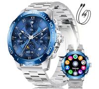 LIGE Orologio Smartwatch Uomo con 800 mAh/luce LED per Android iOS, Display 1,43'' AMOLED HD Smartwatch Acciaio con 200+ Modalità Sportive, Cardiofrequenzimetro/Monitor del Sonno, Impermeabile IP68