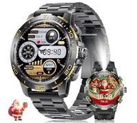 LIGE Orologio Smartwatch Uomo con 800 mAh/luce LED per Android iOS, Display 1,43'' AMOLED HD Smartwatch Acciaio con 200+ Modalità Sportive, Cardiofrequenzimetro/Monitor del Sonno, Impermeabile IP68