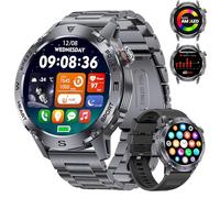 LIGE Orologio Smartwatch Uomo con Chiamata Bluetooth, 1.43" AMOLED Smart Watch con 24/7 Frequenza Cardiaca per Android iOS, 170+ Sportmodi, Impermeabile IP68, 200+ Quadranti, Nero Grafite
