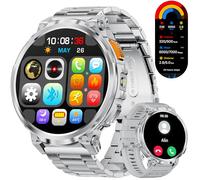 LIGE Smartwatch da uomo, batteria 730 mAh, display HD da 1,85", funzione telefono Bluetooth, con torcia, 120 + modalità sportive, orologio fitness, SpO2, frequenza cardiaca/pressione sanguigna per
