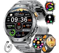 LIGE Smartwatch da uomo con batteria da 1000 mAh, con grande display HD da 1,7", con torcia, chiamate Bluetooth, oltre 120 modalità sportive, impermeabile IP68, orologio fitness, frequenza cardiaca