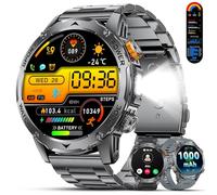 LIGE Smartwatch da uomo con torcia, display HD da 1,75", batteria da 1000 mAh, orologio sportivo da uomo con funzione telefonica, 100 + modalità sportive, orologio fitness, frequenza cardiaca
