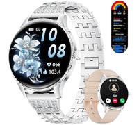 LIGE Smartwatch Donna con Chiamata Bluetooth, 1.32" AMOLED Orologio Fitness con Sonno, Frequenza Cardiaca, 100+Sportive, Fisiologia Femminile, IP68 Impermeabile Smart Watch per Android iOS (FV22-B)