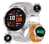 LIGE Smartwatch Uomo,1.75'' HD Orologio Smart Watch con Torcia LED/800mAh/Chiamata Bluetooth,114 modalità Sportive Cardiofrequenzimetro SpO2 e Sonno per Android iOS,EF15-F