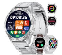 LIGE Smartwatch Uomo con Chiamata e Risposta, 1,43'' AMOLED Smartwatch Uomo, 100+ Modalità Sportive, IP68 Impermeabile, Sonno, Cardiofrequenzimetro, SpO2 Fitness Tracker per Android iOS, 3 Cinghie