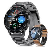 LIGE Smartwatch Uomo con Chiamate Bluetooth, 750 mAh Batteria 1.43" AMOLED Business Smart Watch con Cardiofrequenzimetro,Sonno,123 Modalità Sport IP68 Fitness Tracker per Android IOS (SML21-H)
